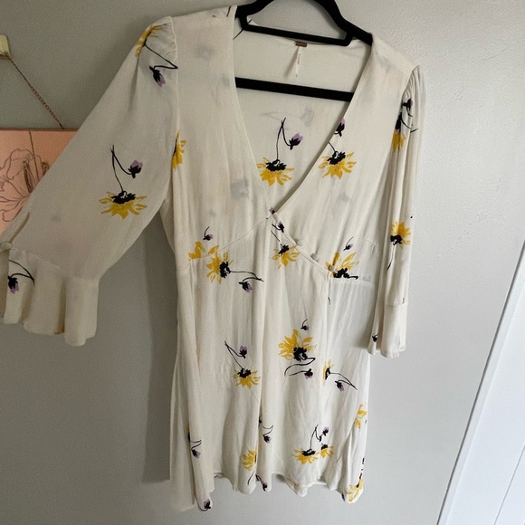 Free People Floral Mini dress M - Picture 1 of 7